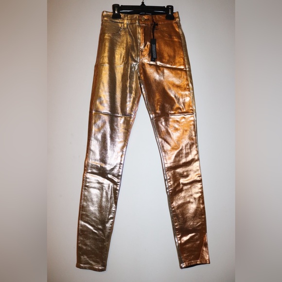 J Brand X Halpern | Gold Foil Jeans Size 25 - Picture 2 of 14